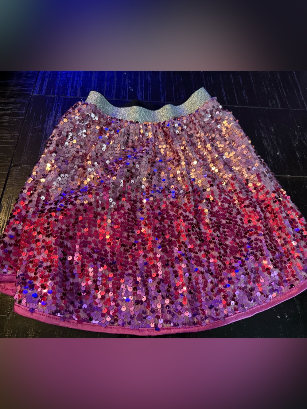 Girls Pink Sequin Costume Skirt - Sparkle Party Skirt like New size 8